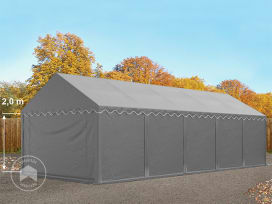 4x10 m tente de stockage, PVC 750, H. 2 m, gris 4x10 m tente de stockage, PVC 750, H. 2 m, gris