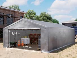 5x10 m Tente de stockage, Bâche PE, gris 5x10 m Tente de stockage, Bâche PE, gris