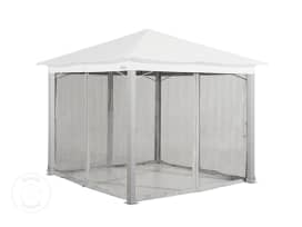 Moustiquaires (4 toiles) pour Tonnelle de Jardin Sunset Classic, 3x3 m, gris perle