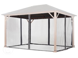 Moustiquaires (4 toiles) pour tonnelle de jardin Forest  Superior, 3x4 m, gris