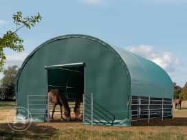 6x6 m Abri tunnel, Bâche PVC, vert foncé