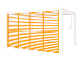 Persiennes 4 pièces, orientables pour Pergola Deluxe de 4 m de côté, gris-perle Persiennes 4 pièces, orientables pour Pergola Deluxe de 4 m de côté, gris-perle