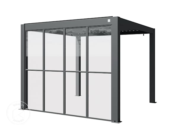 Panneau transparent pour le côté de 3 m de la pergola Deluxe en anthracite