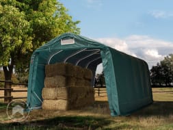 Namiot rolniczy 3,3x6,0 m, PVC trudnopalny 720, ciemnozielony
