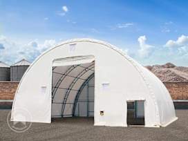 Hala łukowa z konstrukcja kratowa, 12,2m x 21m x 6,1m - rozstaw nóg 3 m - PRIMEtex 2300 biały Hala łukowa z konstrukcja kratowa, 12,2m x 21m x 6,1m - rozstaw nóg 3 m - PRIMEtex 2300 biały