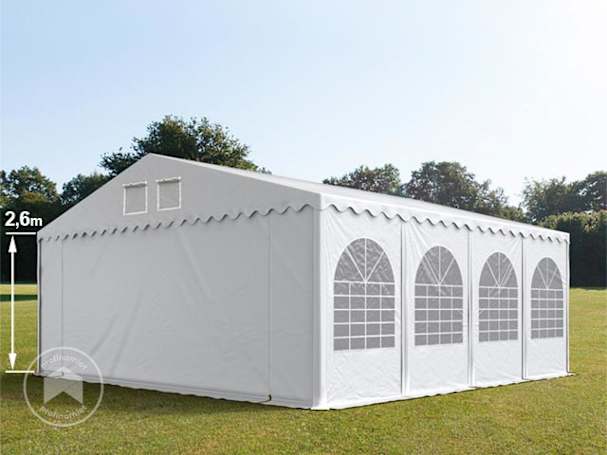 XXL 8x8m Namiot imprezowy - 2,6 m wysokość ścian bocznych, PVC 1400, biały XXL 8x8m Namiot imprezowy - 2,6 m wysokość ścian bocznych, PVC 1400, biały