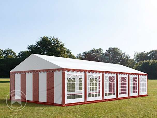 6x12m Namiot imprezowy, PVC 700, czerwono-biały