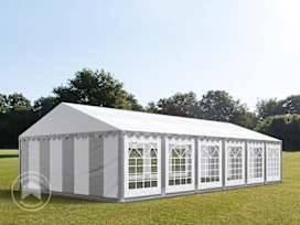 6x12m Namiot imprezowy, PVC 700, szaro-biały 6x12m Namiot imprezowy, PVC 700, szaro-biały