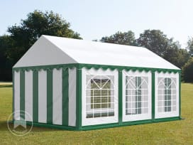 4x6m Namiot imprezowy, PVC 700, zielono-biały