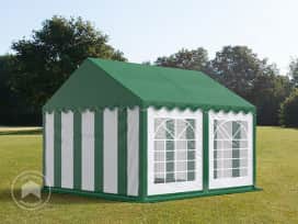 4x4m Namiot imprezowy, PVC 700, zielono-biały
