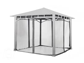Moskitiera (4szt. komplet) do pawilonu ogrodowego Sunset Superior, 3x3 m, ciemno-szary