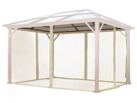 Moskitiera (4szt. komplet) do pawilonu ogrodowego Forest Deluxe, 3x4 m, szampański