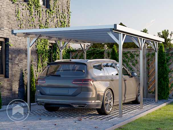 3,05x5,04m Wiata garażowa, aluminium anodowane 3,05x5,04m Wiata garażowa, aluminium anodowane