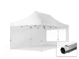 3x6 m Namiot Ekspresowy PROFESSIONAL Alu 40mm, ze ścianami bocznymi, okna panoramiczne, biały 3x6 m Namiot Ekspresowy PROFESSIONAL Alu 40mm, ze ścianami bocznymi, okna panoramiczne, biały