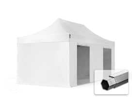 3x6 m Namiot Ekspresowy PROFESSIONAL Alu 40 mm, ze ścianami bocznymi, bez okien, biały