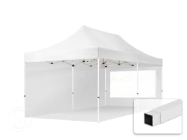 3x6 m Namiot Ekspresowy, ECONOMY Stal 30mm, ze ścianami bocznymi, okna panoramiczne, biały 3x6 m Namiot Ekspresowy, ECONOMY Stal 30mm, ze ścianami bocznymi, okna panoramiczne, biały