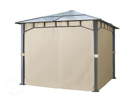 Ściany boczne (4 szt. komplet) do pawilonu ogrodowego Sunset Deluxe 3x3m, kolor szampański