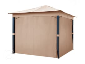 Ściany  boczne (4 szt. komplet) do pawilonu ogrodowego Sunset Premium 3x3m, kolor szaro-brązowy