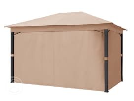 Ściany  boczne (4 szt. komplet) do pawilonu ogrodowego Sunset Premium 3x4m, kolor szaro-brązowy