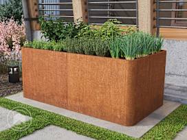 146 x 80 x 80 cm Grządka podwyższona, stal corten, optyka rdzy 146 x 80 x 80 cm Grządka podwyższona, stal corten, optyka rdzy