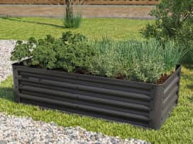 120 x 60 x 35 cm Grządka podwyższona, stal, antracyt