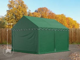 3x4m Namiot magazynowy, PVC 750, ciemnozielony 3x4m Namiot magazynowy, PVC 750, ciemnozielony