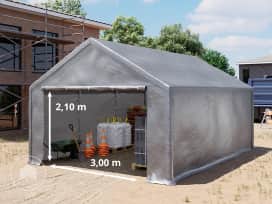 4x6m Namiot magazynowy, plandeka PE, szary 4x6m Namiot magazynowy, plandeka PE, szary