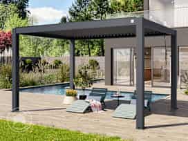 3x4m Pergola Deluxe, lamelowa, antracyt