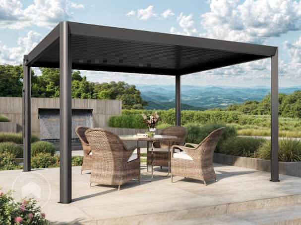 4x3,5m Pergola Deluxe, lamelowa, antracyt 4x3,5m Pergola Deluxe, lamelowa, antracyt