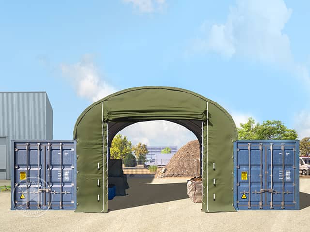 Voorwand voor Container Overkapping 6m breed, PRIMEtex 2300