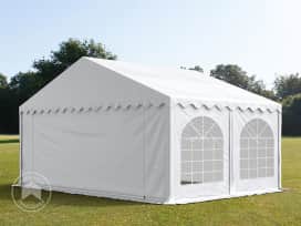 Partytent 5x5 m, PVC 750, met Grondframe, wit