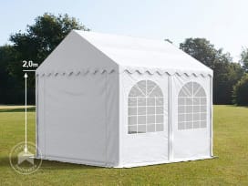 Partytent 3x4 m, PVC 800, met Grondframe, wit
