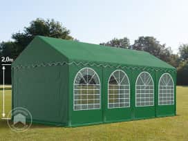 Partytent 4x8 m, PVC 800, met Grondframe, donkergroen Partytent 4x8 m, PVC 800, met Grondframe, donkergroen