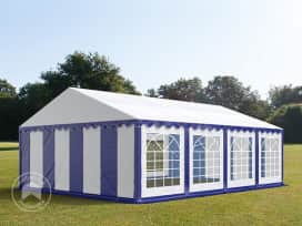Partytent 5x8 m, PVC 700, blauw wit Partytent 5x8 m, PVC 700, blauw wit