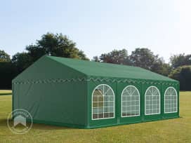 Partytent 5x8 m, PVC 750, met Grondframe, donkergroen