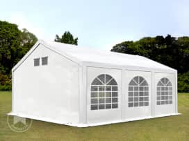 Partytent 4x6 m, PE 550, met Grondframe, wit