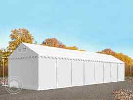 Opslagtent 4x18 m met ritssluitingen - 2,6m zijwandhoogte, PVC 800, met grondframe, wit, zonder statica (zekerheidspluspakket) Opslagtent 4x18 m met ritssluitingen - 2,6m zijwandhoogte, PVC 800, met grondframe, wit, zonder statica (zekerheidspluspakket)