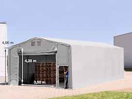 Tenthal 8x12 m, PRIMEtex zeil, grijs, zonder statica