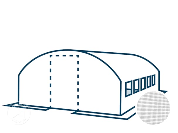 Vervangingsfolie voor BASIC tunnelkas 4 x 6 m, wit
