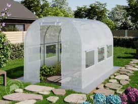 Tunnelkas 2x3 m, PE-folie, wit