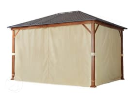 Zijwanden (4-delige set) voor tuinpaviljoen Forest Superior 3x4, crème