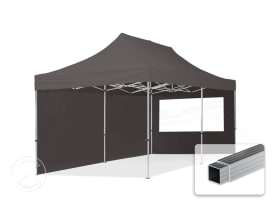 3x6 m Easy up partytent, ECONOMY alu 32mm met zijwanden (panorama), donkergrijs 3x6 m Easy up partytent, ECONOMY alu 32mm met zijwanden (panorama), donkergrijs