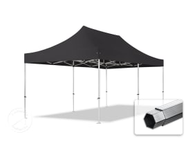 3x6 m Easy up partytent PVC, PROFESSIONAL alu 40mm, zwart