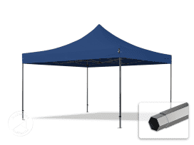 4x4 m Easy up partytent, PREMIUM staal 40mm, blauw 4x4 m Easy up partytent, PREMIUM staal 40mm, blauw