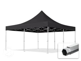 5x5 m Easy up partytent PVC, PROFESSIONAL alu 50mm, zwart