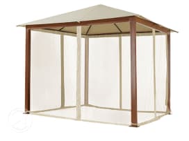 Muggennet (4-delig) voor tuinpaviljoen Forest Premium 3x3, crème