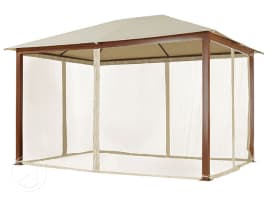Muggennet (4-delig) voor tuinpaviljoen Forest Premium 3x4, crème