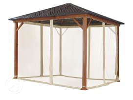 Muggennet (4-delig) voor tuinpaviljoen Forest Superior 3x3, crème
