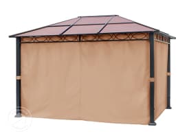 Zijwanden (4-delige set) voor tuinpaviljoen Paradise Deluxe 3x4, taupe