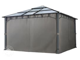 Zijwanden (4-delige set) voor tuinpaviljoen Sunset Deluxe 4x4, loft grey 